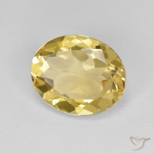 Berillo dorato Giallo chiaro naturale da 2.90 ct, Ovale, VVS-VS