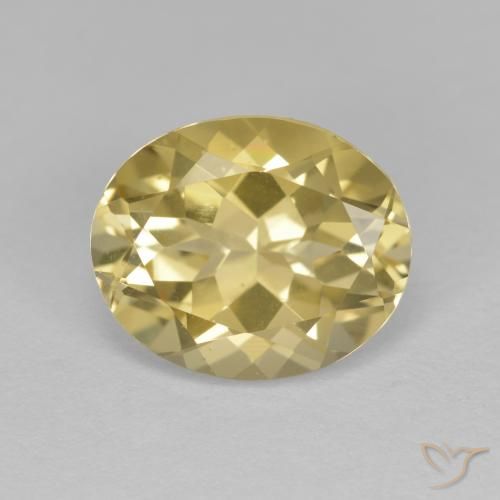 3.54ct Naturale Giallo medio Berillo dorato, Ovale, VVS-VS