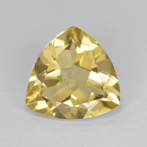 Berillo dorato Giallo medio-chiaro naturale da 3.36 ct, Taglio trillion, VVS-VS