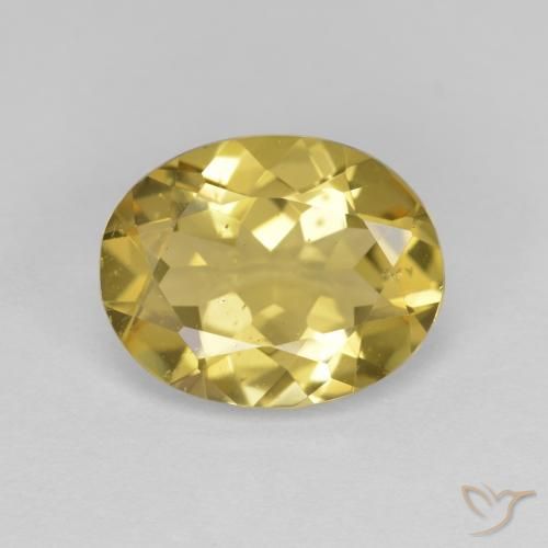 2.72ct Naturale Giallo medio Berillo dorato, Ovale, VS