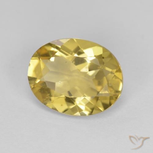 Berillo dorato Giallo medio naturale da 2.72 ct, Ovale, VS