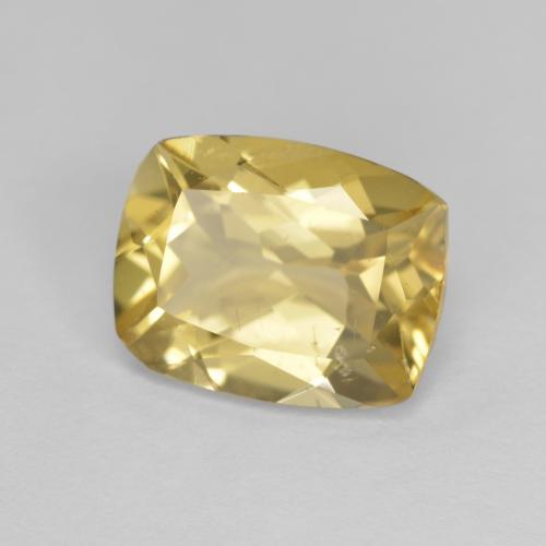 Berillo dorato naturale giallo da 2,87 ct, taglio a cuscino, VS