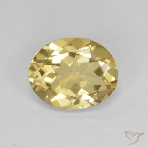 2.27ct Naturale Giallo Toscana Berillo dorato, Ovale, VVS-VS