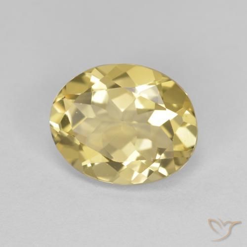 Berillo dorato Giallo Toscana naturale da 2.27 ct, Ovale, VVS-VS