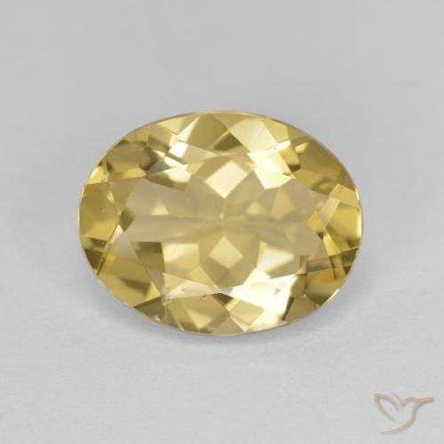 2.94ct Naturale Giallo chiaro Berillo dorato, Ovale, VVS-VS