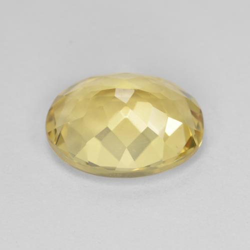 Berillo dorato naturale giallo da 3,26 ct, taglio ovale, VVS