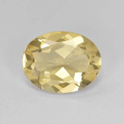 Berillo dorato naturale giallo da 2,76 ct, taglio ovale, VVS