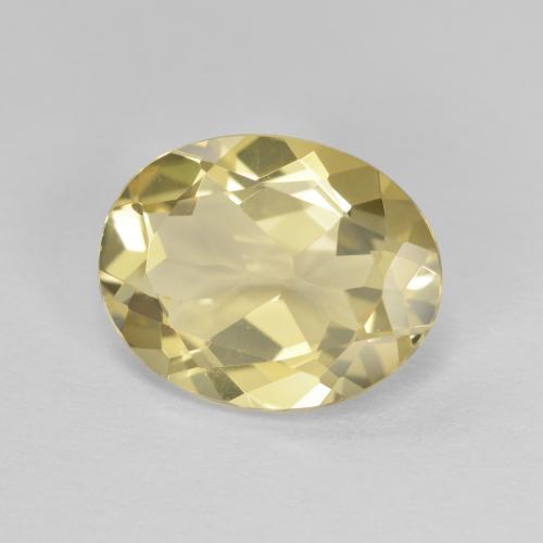 Berillo dorato naturale giallo da 2,76 ct, taglio ovale, VVS