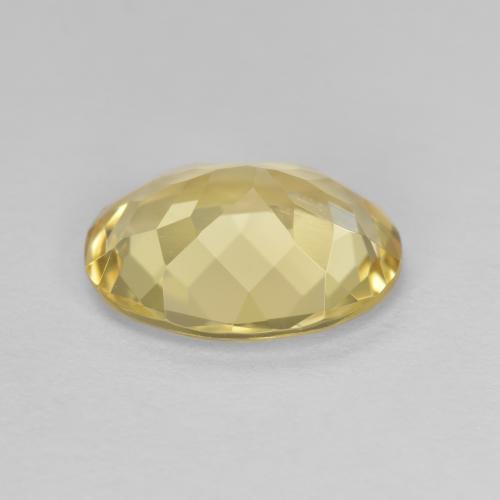 Berillo dorato naturale giallo da 2,76 ct, taglio ovale, VVS