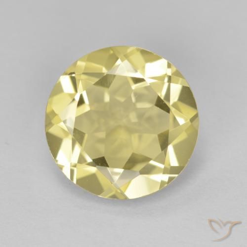 3.06ct Naturale Giallo chiaro Berillo dorato, Rotondo, VVS-VS