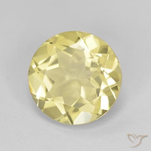 Berillo dorato Giallo chiaro naturale da 3.06 ct, Rotondo, VVS-VS