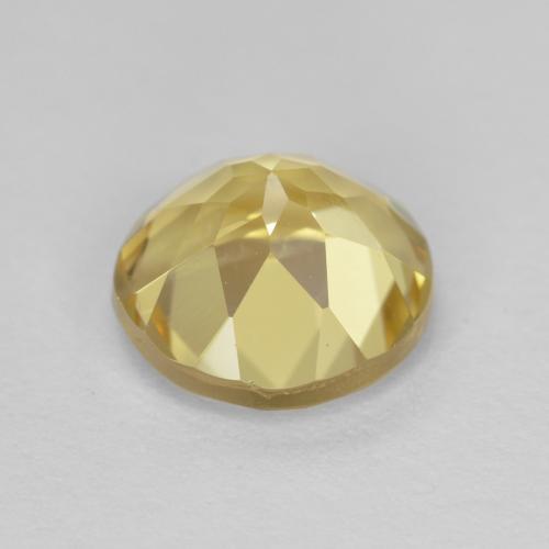Berillo dorato naturale giallo da 1,41 ct, taglio rotondo, VVS
