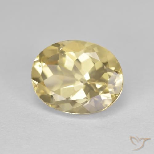 Berillo dorato Giallo medio naturale da 2.65 ct, Ovale, VVS