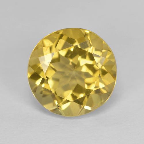 Berillo dorato Oro giallastro naturale da 2.93 ct, Taglio rotondo, VVS-VS