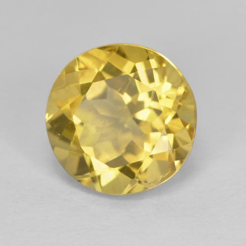 Berillo dorato Oro giallastro naturale da 2.93 ct, Taglio rotondo, VVS-VS