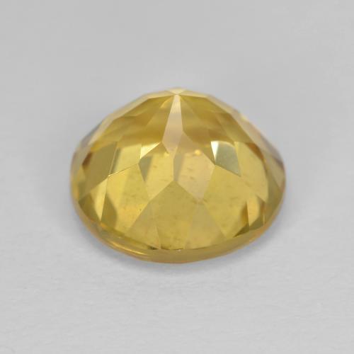 Berillo dorato Oro giallastro naturale da 2.93 ct, Taglio rotondo, VVS-VS