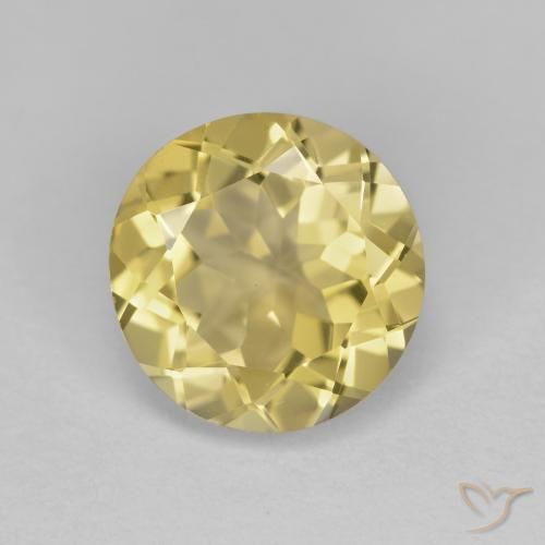 2.39ct Naturale Giallo dorato chiaro Berillo dorato, Rotondo, VVS