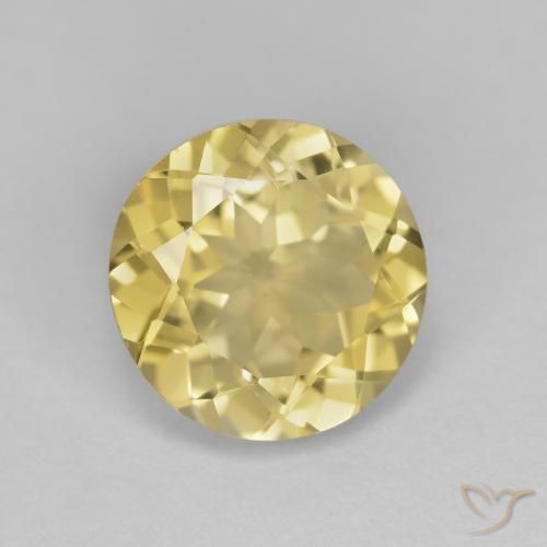 Berillo dorato Giallo dorato chiaro naturale da 2.39 ct, Rotondo, VVS