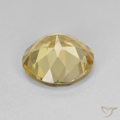 Berillo dorato Giallo medio-chiaro naturale da 2.55 ct, Rotondo, VVS