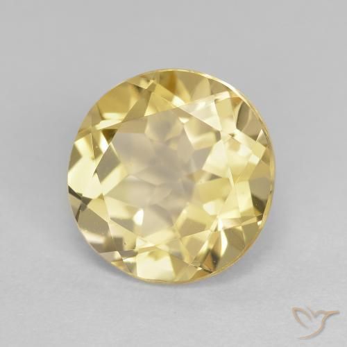 Berillo dorato Oro chiaro naturale da 2.70 ct, Rotondo, VVS