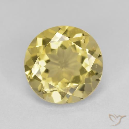 2.59ct Naturale Giallo dorato chiaro Berillo dorato, Rotondo, VVS