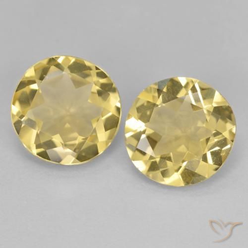 2.96ctw Naturale Giallo chiaro Berillo dorato, Rotondo, VVS-VS