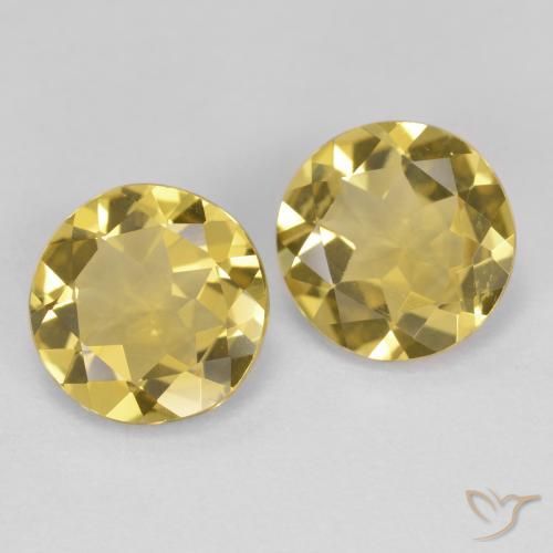 Gemme di Berillo dorato Giallo chiaro naturale da 2.70 ct, Rotondo, VVS