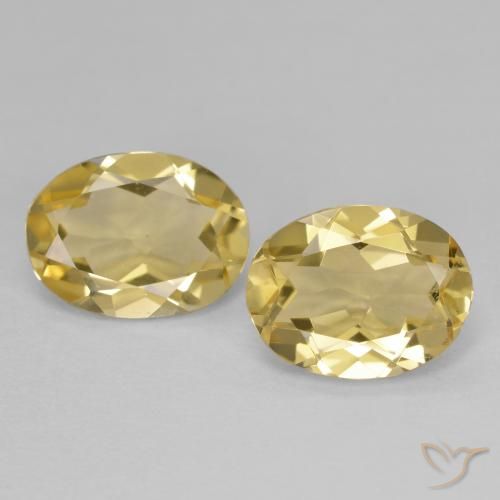 Gemme di Berillo dorato Giallo di Digione naturale da 3.02 ct, Ovale, VVS-VS