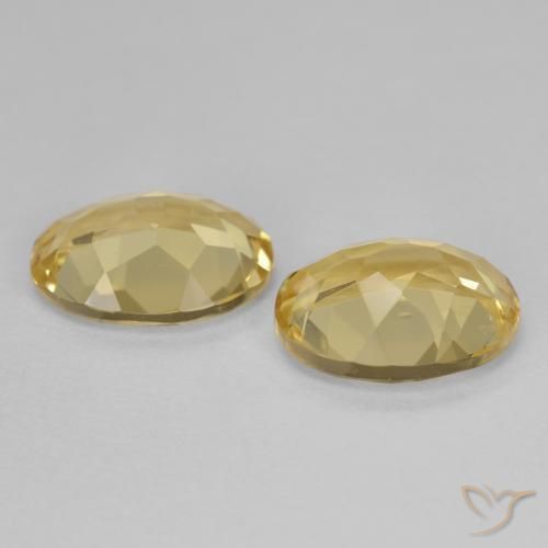 Gemme di Berillo dorato Giallo di Digione naturale da 3.02 ct, Ovale, VVS-VS