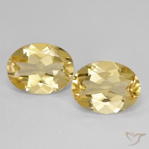 3.41ctw Naturale Giallo di Digione Berillo dorato, Ovale, VVS-VS