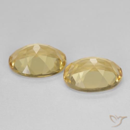 Gemme di Berillo dorato Giallo di Digione naturale da 3.41 ct, Ovale, VVS-VS