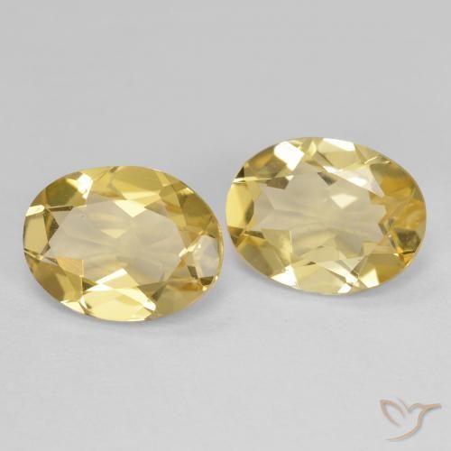 Gemme di Berillo dorato Giallo di Digione naturale da 3.09 ct, Ovale, VS