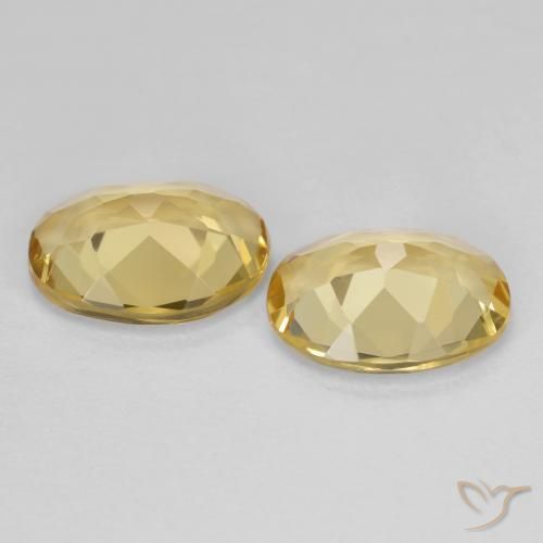 Gemme di Berillo dorato Giallo di Digione naturale da 3.09 ct, Ovale, VS