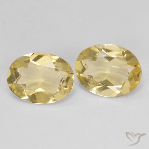 Gemme di Berillo dorato Giallo dorato chiaro naturale da 2.93 ct, Ovale, VS