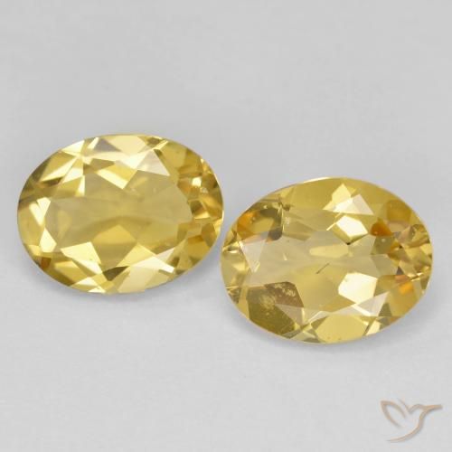 Gemme di Berillo dorato Giallo chiaro naturale da 3.14 ct, Ovale, VS