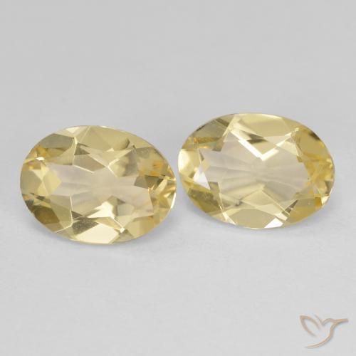 Gemme di Berillo dorato Giallo dorato chiaro naturale da 3.02 ct, Ovale, VS