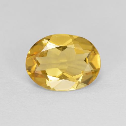 Berillo dorato naturale dorato da 1,36 ct, taglio ovale, VVS