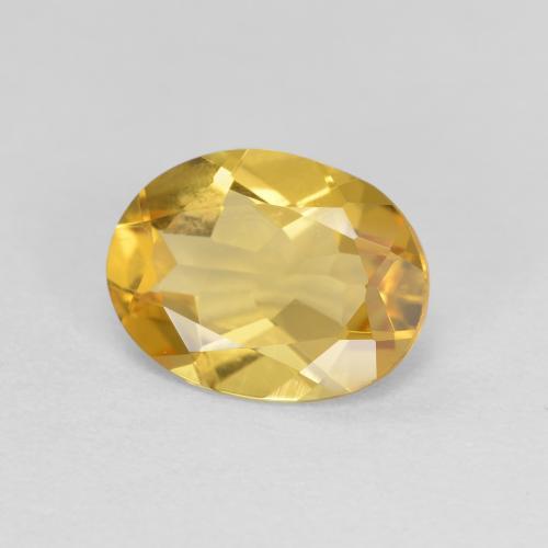 Berillo dorato naturale dorato da 1,36 ct, taglio ovale, VVS