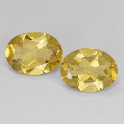 Berillo dorato naturale giallo da 3,21 ct, taglio ovale, VS