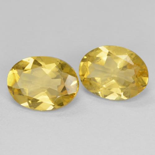 Berillo dorato naturale giallo da 3,21 ct, taglio ovale, VS
