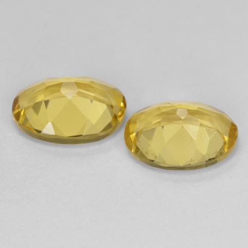 Berillo dorato naturale giallo da 3,21 ct, taglio ovale, VS
