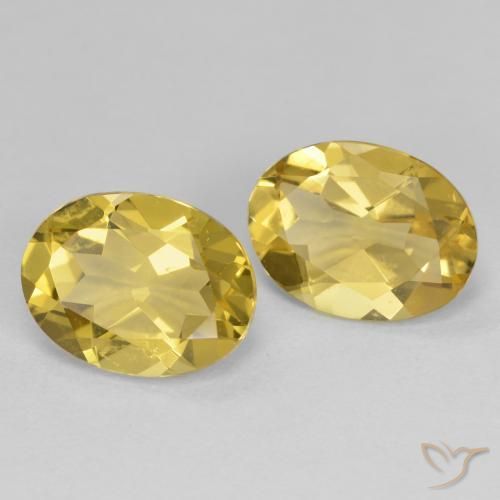 Gemme di Berillo dorato Giallo chiaro naturale da 3.22 ct, Ovale, VVS-VS