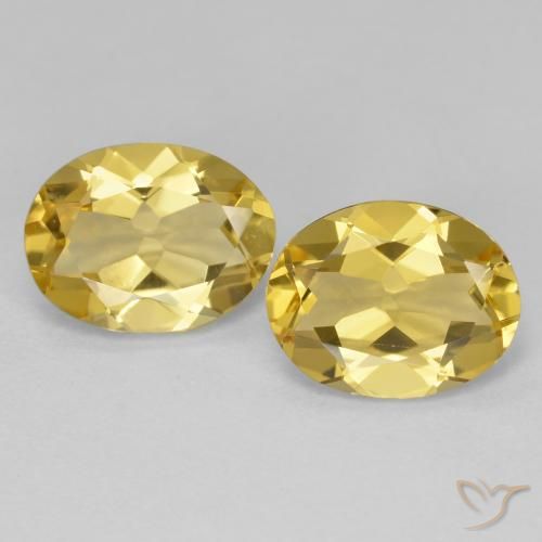 3.44ctw Naturale Oro chiaro Berillo dorato, Ovale, VVS-VS