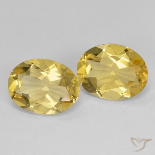 Gemme di Berillo dorato Oro chiaro naturale da 3.44 ct, Ovale, VVS-VS