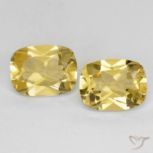 2.60ctw Naturale Oro chiaro Berillo dorato, Cuscino, VVS-VS
