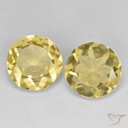 3.15ctw Naturale Giallo chiaro Berillo dorato, Rotondo, VVS-VS
