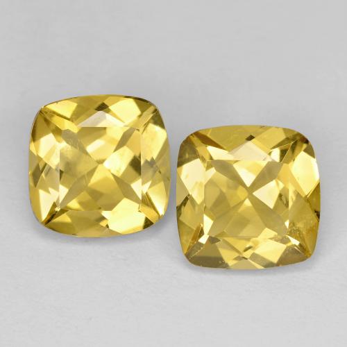 Gemme di Berillo dorato Giallo miele naturale da 3.48 ct, Taglio a cuscino, VS