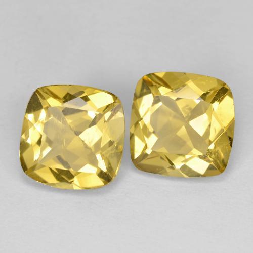 Gemme di Berillo dorato Giallo miele naturale da 3.48 ct, Taglio a cuscino, VS
