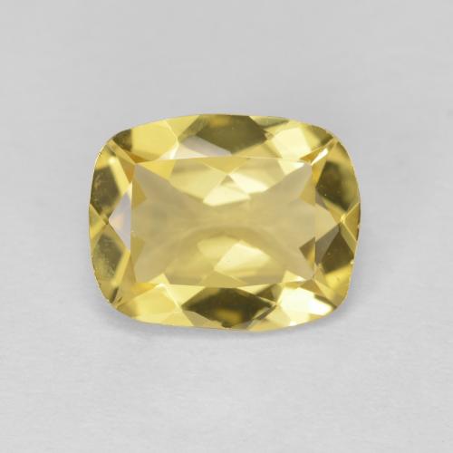 Berillo dorato naturale giallo da 1,60 ct, taglio a cuscino, VVS-VS