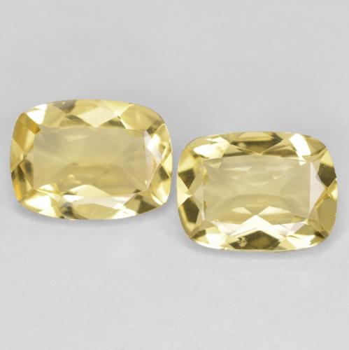 Berillo dorato naturale giallo da 2,79 ct, taglio a cuscino, VVS-VS